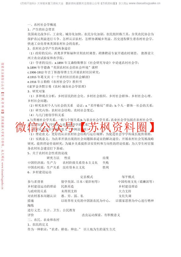 农村社会学